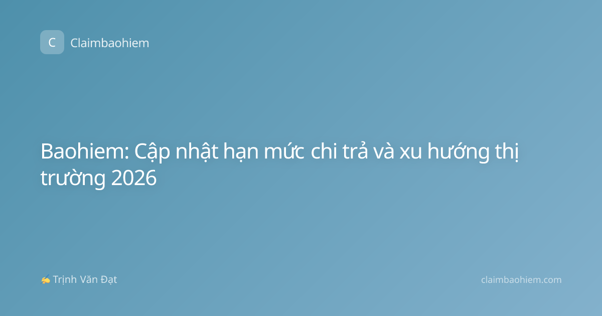 Baohiem: Cập nhật hạn mức chi trả và xu hướng thị trường 2026